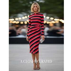Jonathan Cohen Side Twist Midi Dress